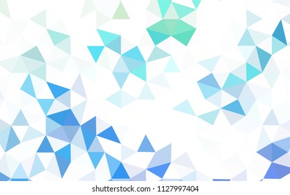 Dark BLUE vector gradient triangles texture. Shining colorful illustration with triangles. A completely new design for your leaflet.