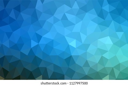 Dark BLUE vector gradient triangles texture. A sample with polygonal shapes. Polygonal design for your web site.