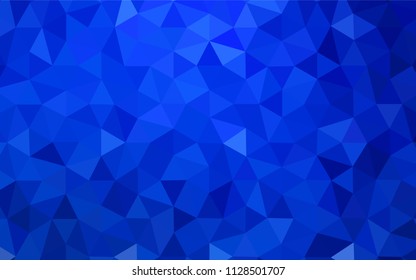 Dark BLUE vector gradient triangles texture. A sample with polygonal shapes. Completely new template for your banner.