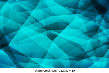 Dark BLUE vector gradient triangles template. Shining polygonal illustration, which consist of triangles. A completely new design for your leaflet.