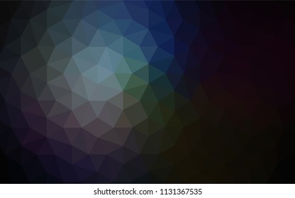 Dark BLUE vector gradient triangles texture. Modern abstract illustration with triangles. Triangular pattern for your design.