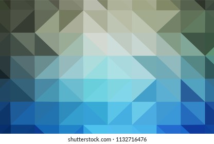 Dark BLUE vector gradient triangles template. Colorful illustration in abstract style with triangles. New template for your brand book.