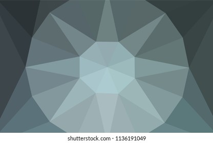 Dark BLUE vector gradient triangles template with a gem in a centre. Illustration in Origami style with gradient.  A completely new design for your leaflet.