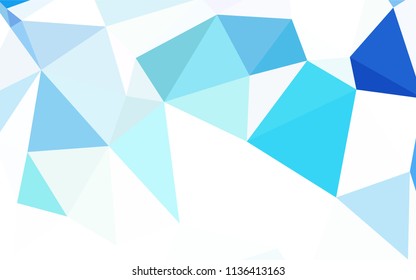 Dark BLUE vector gradient triangles texture. Geometric illustration in Origami style with gradient.  Brand new design for your business.