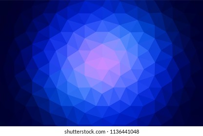 Dark BLUE vector gradient triangles texture. Polygonal abstract illustration with gradient. Brand new design for your business.