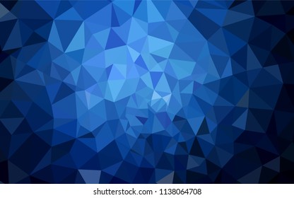 Dark BLUE vector gradient triangles texture. Colorful abstract illustration with triangles. Pattern for a brand book's backdrop.