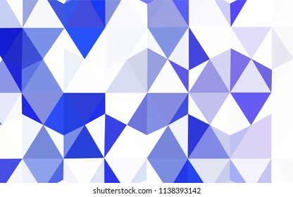 Dark BLUE vector gradient triangles pattern. Elegant bright polygonal illustration with gradient. A completely new design for your leaflet.