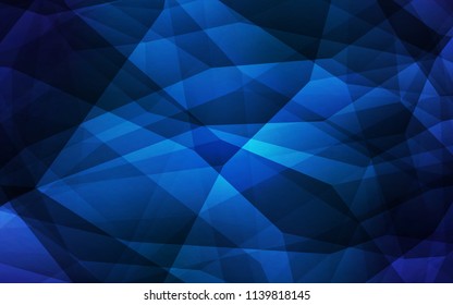 Dark BLUE vector gradient triangles texture. Colorful abstract illustration with triangles. Pattern for a brand book's backdrop.