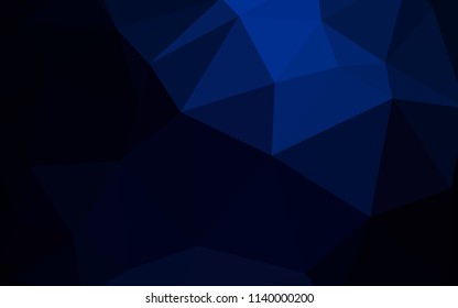 Dark BLUE vector gradient triangles pattern. Colorful illustration in abstract style with triangles. Brand new design for your business.