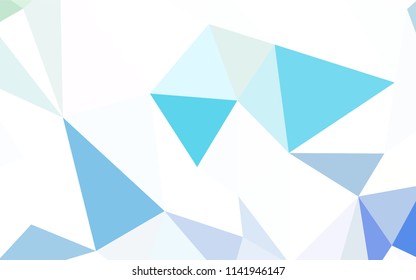 Dark BLUE vector gradient triangles template. Elegant bright polygonal illustration with gradient. A completely new design for your leaflet.