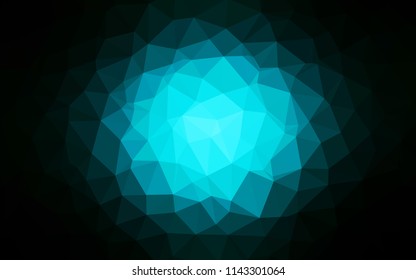 Dark BLUE vector gradient triangles pattern. Elegant bright polygonal illustration with gradient. New template for your brand book.