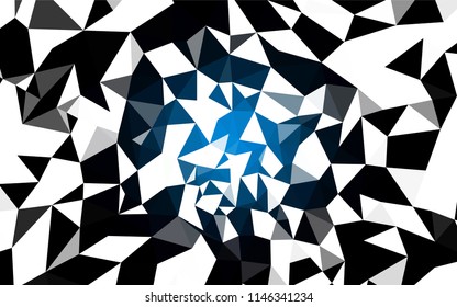 Dark BLUE vector gradient triangles texture. Polygonal abstract illustration with gradient. A new texture for your web site.