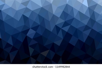 Dark BLUE vector gradient triangles template. A completely new color illustration in a polygonal style. Completely new template for your banner.