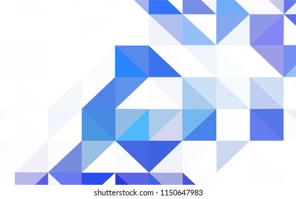 Dark BLUE vector gradient triangles template. Shining colorful illustration with triangles. Completely new template for your banner.
