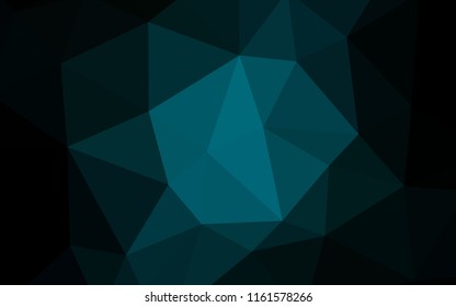 Dark BLUE vector gradient triangles texture. Colorful abstract illustration with triangles. A completely new design for your leaflet.