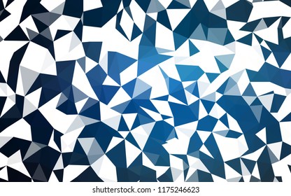 Dark BLUE vector gradient triangles texture. Shining polygonal illustration, which consist of triangles. A new texture for your web site.