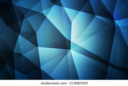 Dark BLUE vector gradient triangles texture. Colorful illustration in abstract style with triangles. Brand new style for your business design.