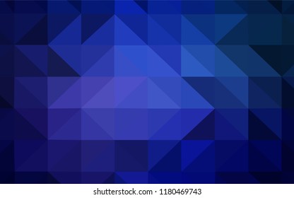 Dark BLUE vector gradient triangles template. Polygonal abstract illustration with gradient. Template for cell phone's backgrounds.