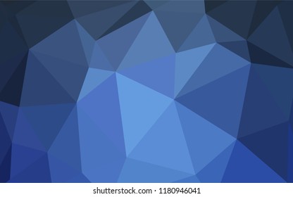 Dark BLUE vector gradient triangles texture. Colorful abstract illustration with triangles. A new texture for your web site.