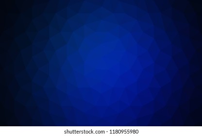 Dark BLUE vector gradient triangles pattern. Elegant bright polygonal illustration with gradient. Template for cell phone's backgrounds.