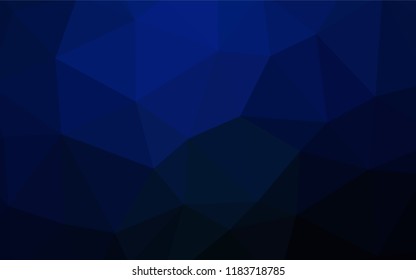 Dark BLUE vector gradient triangles template. Shining colorful illustration with triangles. Pattern for a brand book's backdrop.