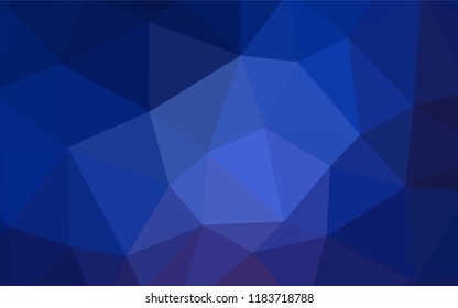 Dark BLUE vector gradient triangles pattern. A completely new color illustration in a polygonal style. Pattern for a brand book's backdrop.