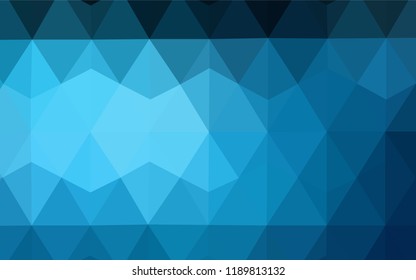 Dark BLUE vector gradient triangles template. Modern abstract illustration with triangles. Polygonal design for your web site.