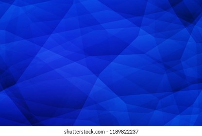 Dark BLUE vector gradient triangles texture. Colorful illustration in polygonal style with gradient. Brand new style for your business design.