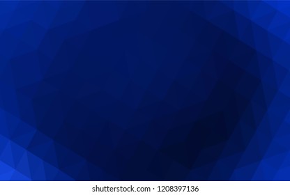 Dark BLUE vector gradient triangles texture. Colorful illustration in polygonal style with gradient. Polygonal design for your web site.