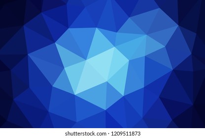 Dark BLUE vector gradient triangles pattern. Polygonal abstract illustration with gradient. Template for cell phone's backgrounds.