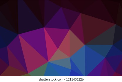 Dark BLUE vector gradient triangles template. Colorful illustration in polygonal style with gradient. A completely new design for your leaflet.