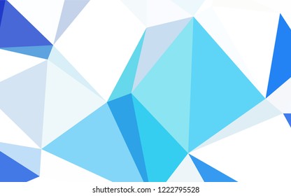 Dark BLUE vector gradient triangles template. Polygonal abstract illustration with gradient. A completely new design for your leaflet.