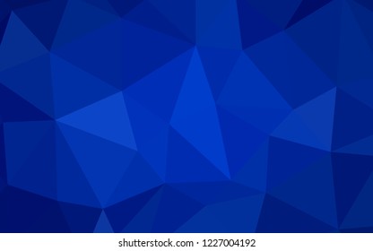 Dark BLUE vector gradient triangles texture. Shining colorful illustration with triangles. Completely new template for your banner.