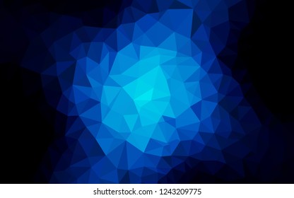 Dark BLUE vector gradient triangles pattern. Glitter abstract illustration with an elegant triangles. Pattern for a brand book's backdrop.