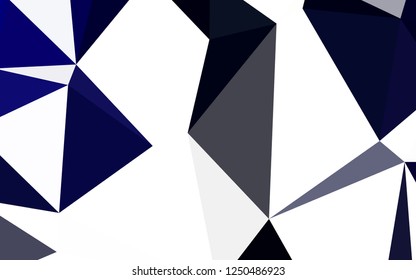 Dark BLUE vector gradient triangles pattern. Modern abstract illustration with triangles. A new texture for your web site.
