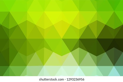 Dark BLUE vector gradient triangles texture. Shining polygonal illustration, which consist of triangles. A completely new design for your leaflet.