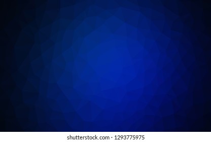 Dark BLUE vector gradient triangles texture. Colorful abstract illustration with triangles. New template for your brand book.