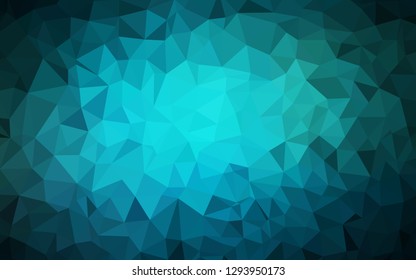 Dark BLUE vector gradient triangles texture. Polygonal abstract illustration with gradient. Polygonal design for your web site.