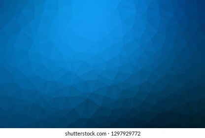 Dark BLUE vector gradient triangles pattern. Colorful illustration in polygonal style with gradient. Triangular pattern for your design.