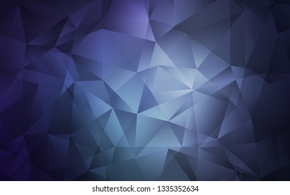 Dark BLUE vector gradient triangles template. Triangular geometric sample with gradient.  Brand new style for your business design.