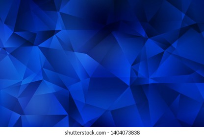 Dark BLUE vector gradient triangles pattern. Colorful illustration in polygonal style with gradient. A new texture for your web site.