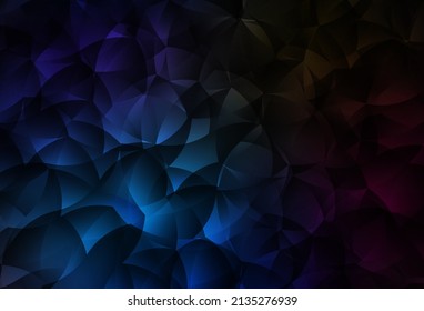 Dark BLUE vector gradient triangles texture. Creative illustration in halftone style with triangles. New template for your brand book.