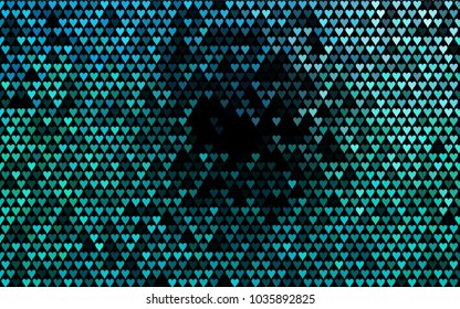 Dark BLUE vector greeting Card Happy Valentine's Day. Pattern with isolated hearts on the white background. Colored illustration for your banner, website, advert.