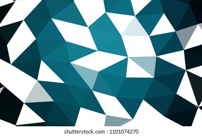 Dark BLUE vector hexagon mosaic triangle mosaic. A sample with polygonal shapes. A completely new template for your business design.