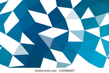 Dark BLUE vector hexagon mosaic triangle mosaic. Brand new colored illustration in blurry style with gradient. The textured pattern can be used for background.