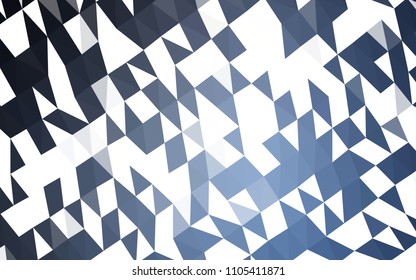 Dark BLUE vector hexagon mosaic cover. Glitter abstract illustration with an elegant design. A completely new template for your business design.
