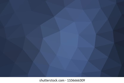 Dark BLUE vector hexagon mosaic triangle mosaic. Glitter abstract illustration with an elegant design. The best triangular design for your business.