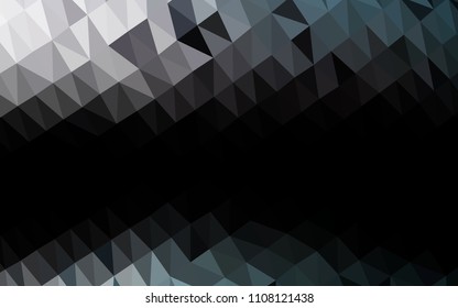 Dark BLUE vector hexagon mosaic texture. Brand new colored illustration in blurry style with gradient. Triangular pattern for your business design.