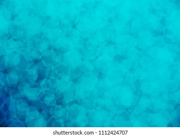 Dark BLUE vector hexagon mosaic pattern. A completely new color illustration in a vague style. The polygonal design can be used for your web site.