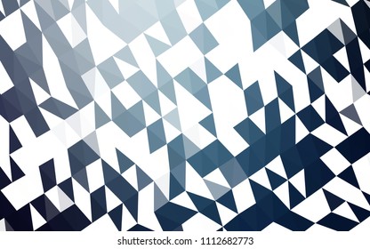 Dark BLUE vector hexagon mosaic template. Brand new colored illustration in blurry style with gradient. Brand new design for your business.